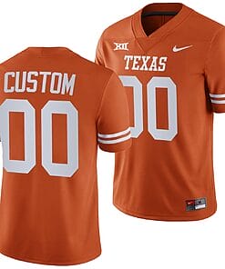 Custom Texas Longhorns Jersey Name and Number NCAA College Football Replica Orange