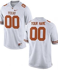 Custom Texas Longhorns Jersey Name and Number NCAA College Football White