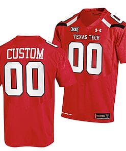 Custom Texas Tech Red Raiders Jersey Name and Number NCAA College Football Patch Red