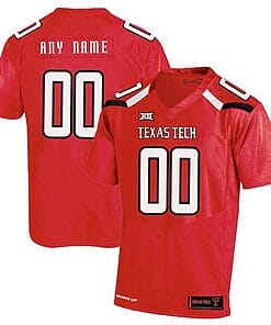 Custom Texas Tech Red Raiders Jersey Name and Number NCAA College Football Red