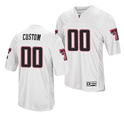 Custom Texas Tech Red Raiders Jersey Name and Number NCAA College Football Replica White