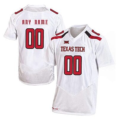 Custom Texas Tech Red Raiders Jersey Name and Number NCAA College Football White