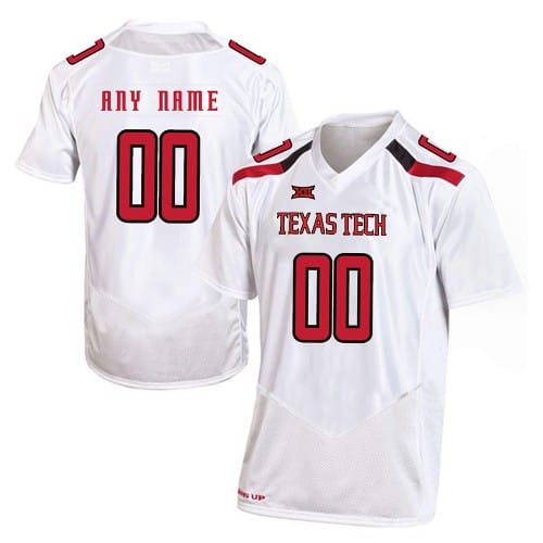 Custom Texas Tech Red Raiders Jersey Name and Number NCAA College Football White