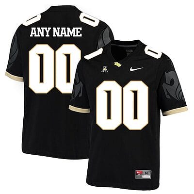 Custom UCF Knights Jersey Name and Number NCAA College Football Black