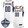 Custom UConn Huskies Jersey Name and Number 2023 National Champions College Basketball White Home