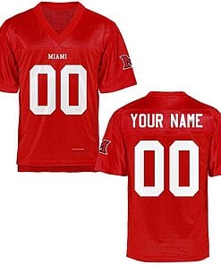 Custom University RedHawks Jersey Name and Number NCAA College Football Red