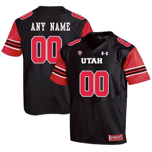 Custom Utah Utes Jersey Name and Number NCAA College Football Black