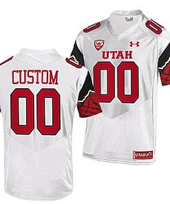 Custom Utah Utes Jersey Name and Number NCAA College Football Premier White