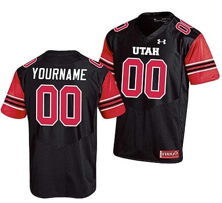 Custom Utah Utes Jersey Name and Number NCAA College Football Replica Black