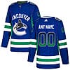 Custom Vancouver Canucks Jersey Name And Number Blue Drift Fashion