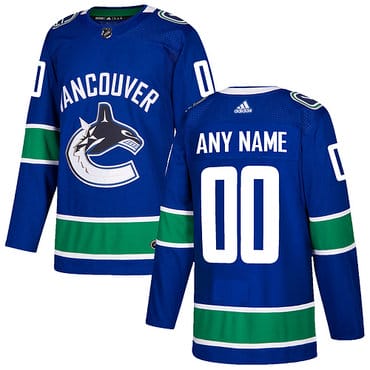 Custom Vancouver Canucks Jersey Name And Number Blue Home NHL