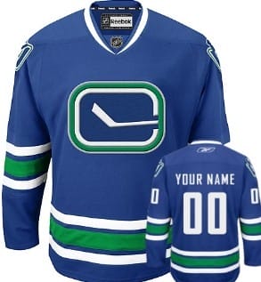 Custom Vancouver Canucks Jersey Name And Number Blue Third