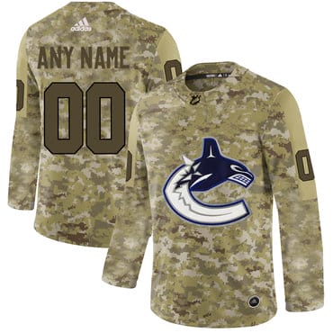 Custom Vancouver Canucks Jersey Name And Number Camo