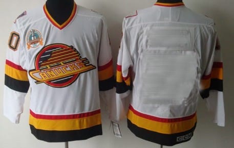 Custom Vancouver Canucks Jersey Name And Number White CCM