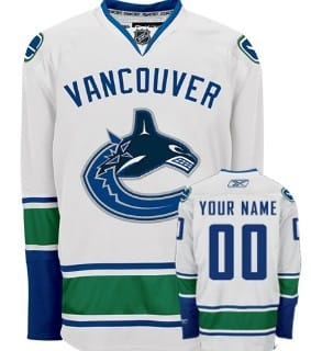 Custom Vancouver Canucks Jersey Name And Number White