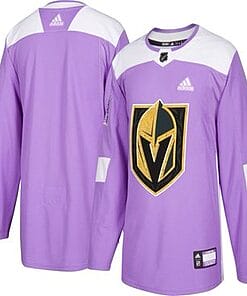 Custom Vegas Golden Knights Jersey Name And Number Purple Pink Hockey Fights Cancer Practice