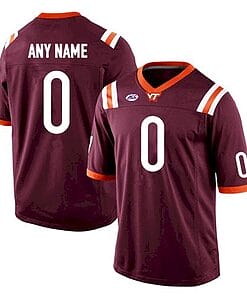 Custom Virginia Tech Hokies Jersey Name and Number NCAA College Football Maroon