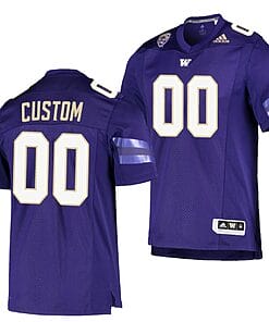 Custom Washington Huskies Jersey Name and Number NCAA College Football Replica Purple