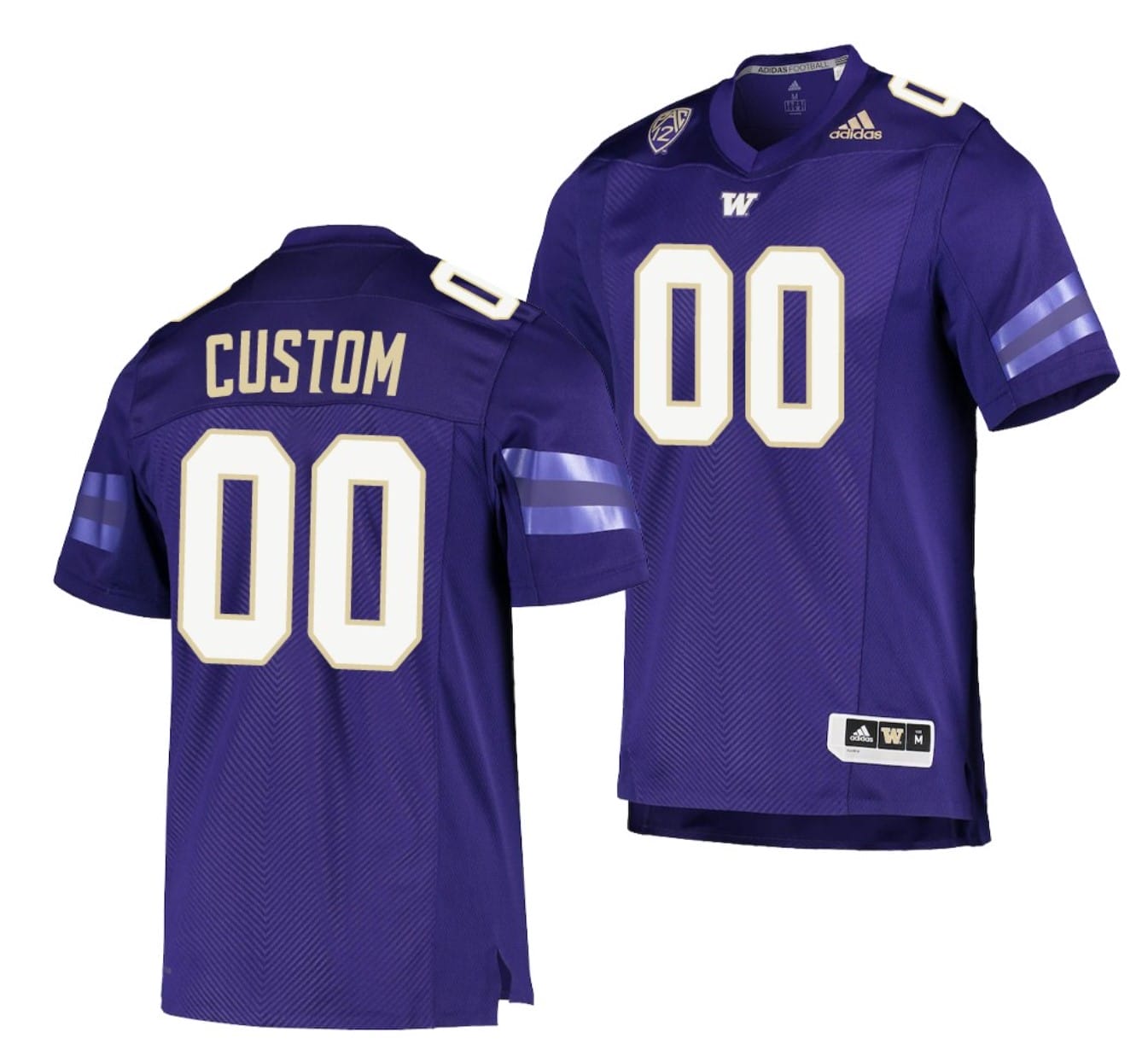 Custom Washington Huskies Jersey Name and Number NCAA College Football Replica Purple
