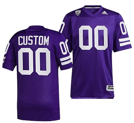 Custom Washington Huskies Jersey Name and Number NCAA College Football Throwback Purple