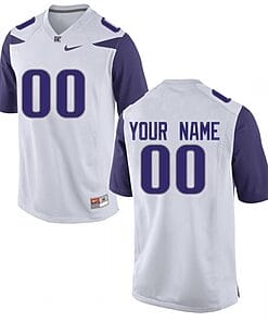 Custom Washington Huskies Jersey Name and Number NCAA College Football White