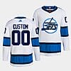 Custom Winnipeg Jets Jersey Name And Number 2022 White Reverse Retro