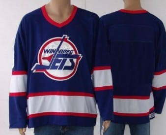 Custom Winnipeg Jets Jersey Name And Number Blue CCM