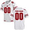 Custom Wisconsin Badgers Jersey Name and Number NCAA College Football White