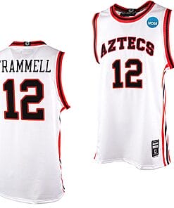 Darrion Trammell Jersey San Diego State Aztecs College Basketball 2023 NCAA March Madness White #12