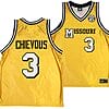 Derrick Chievous Jersey #3 Missouri Tigers Alternate Basketball Throwback Legacy uniform Gold