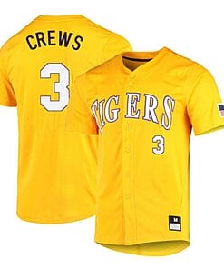 Dylan Crews Jersey #3 LSU Tigers Baseball NCAA College Yellow Alumni
