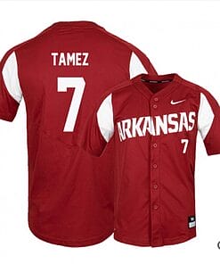 Dominic Tamez Jersey #7 Arkansas Razorbacks Baseball NCAA College Alumni Elite Red