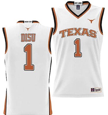 Dylan Disu Jersey #1 Texas Longhorns NIL College Basketball Lightweight White