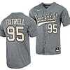 Devin Futrell Jersey #95 Vanderbilt Commodores College Baseball Full-Button Grey