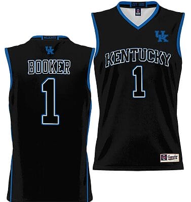 Devin Booker Jersey #1 Kentucky Wildcats NIL College Basketball Lightweight Black