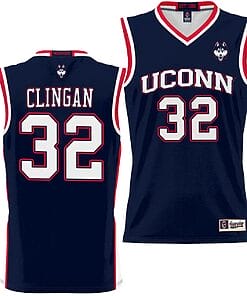 Donovan Clingan Jersey #32 UConn Huskies NIL College Basketball Lightweight Navy