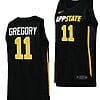 Donovan Gregory Jersey Appalachian State Mountaineers College Basketball Black #11