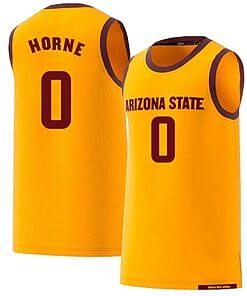 DJ Horne Jersey Arizona State Sun Devils College Basketball Yellow #0