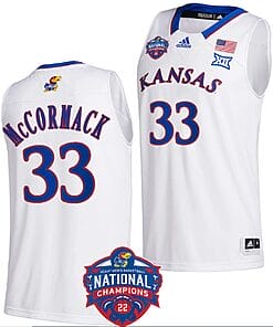 David McCormack Jersey #33 Kansas Jayhawks Basketball 2022 NCAA National Champions White