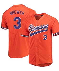 Dylan Brewer Jersey #3 Clemson Tigers Baseball NCAA College Orange Alumni