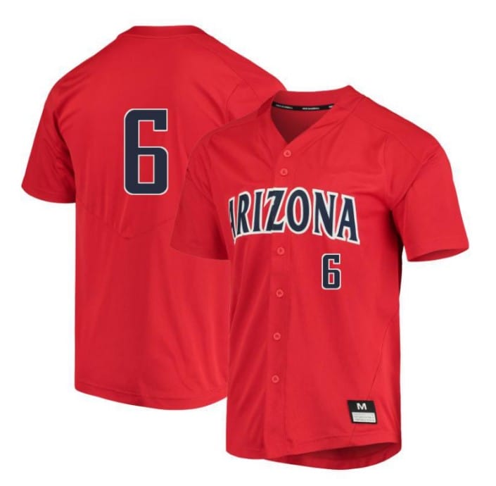 Daniel Susac Jersey #6 Arizona Wildcats Baseball NCAA College Red Alumni