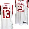 Derrick Walker Jersey #13 Nebraska Cornhuskers Basketball Home Uniform 2023-24 White