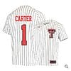 Dillon Carter Jersey #1 Texas Tech Red Raiders Baseball NCAA College White Alumni