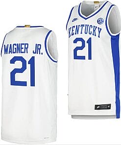 Dajuan Wagner Jr Jersey #21 Kentucky Wildcats Limited Retro Basketball White 2023-24