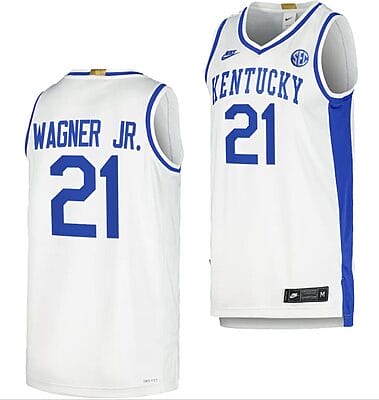 Dajuan Wagner Jr Jersey #21 Kentucky Wildcats Limited Retro Basketball White 2023-24