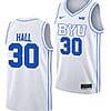 Dallin Hall Jersey #30 BYU Cougars College Basketball Jersey 2022-23 White