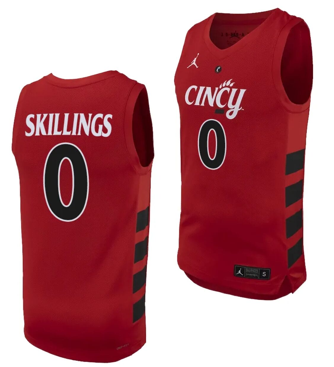 Daniel Skillings Jersey #0 Cincinnati Bearcats College Basketball Replica 2023-24 Red