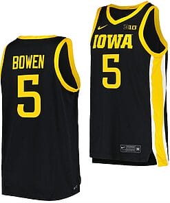 Dasonte Bowen Jersey #5 Iowa Hawkeyes College Basketball Black