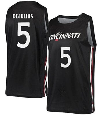 David DeJulius Jersey #5 Cincinnati Bearcats College Basketball Black