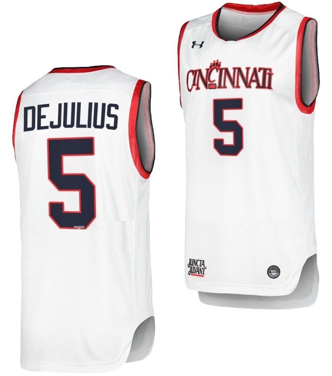David DeJulius Jersey #5 Cincinnati Bearcats College Basketball Replica White